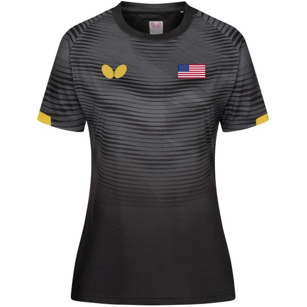 Butterfly USA Team 25 Lady Shirt - Black - Front